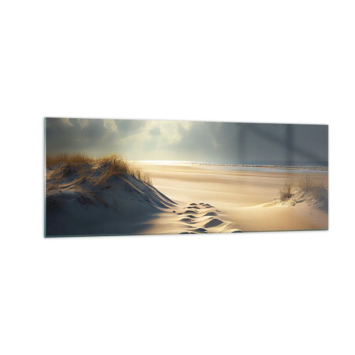 Billede på glas - Beroligende landskab - 140x50 cm