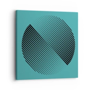 Lærredstryk - Billede på lærred - Cirklen - en geometrisk variation - 30x30 cm