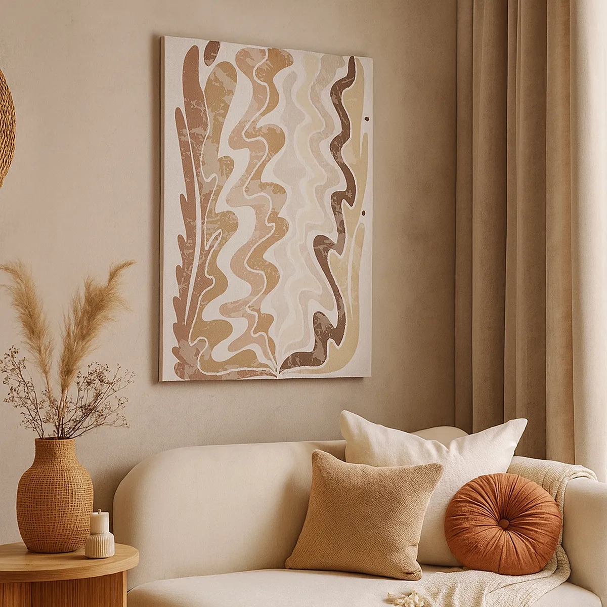 Lærredstryk - Billede på lærred - God energi - gode følelser - 50x70 cm