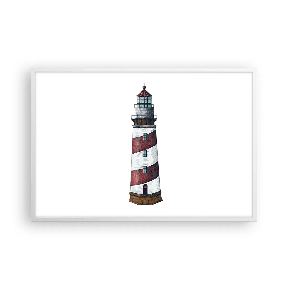 Plakat i hvid ramme - Altid på vagt - 91x61 cm