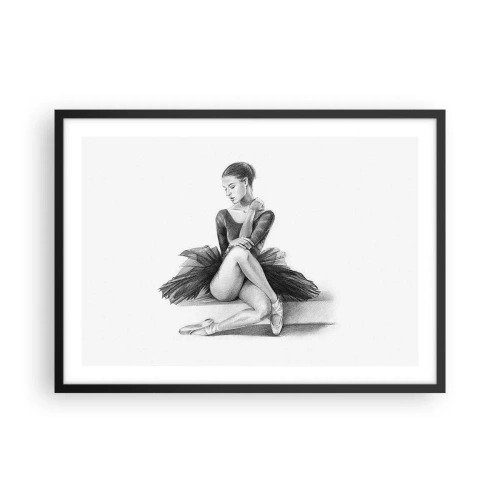 Plakat i sort ramme - Fortryllet af dans - 70x50 cm