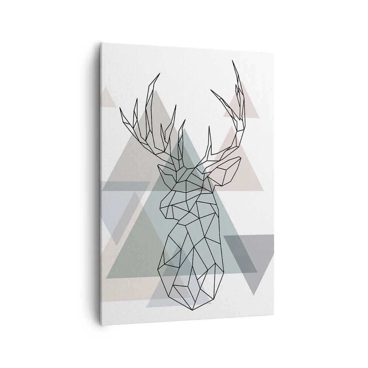 Lærredstryk - Billede på lærred - I en geometrisk skov - 70x100 cm