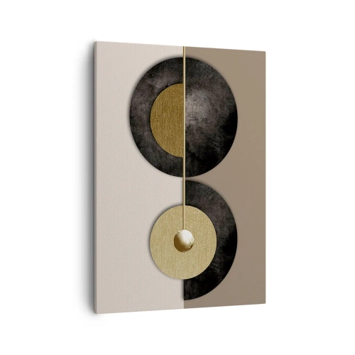 Lærredstryk - Billede på lærred - Variationer omkring en cirkel - 50x70 cm