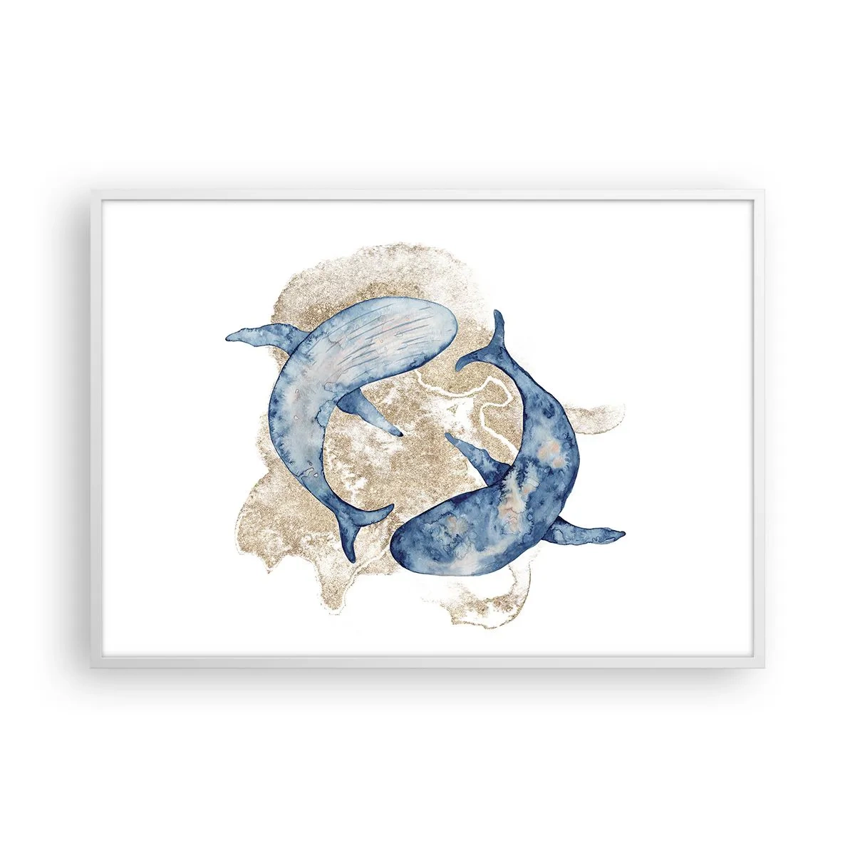 Plakat i hvid ramme - Venskab eller kærlighed? - 100x70 cm