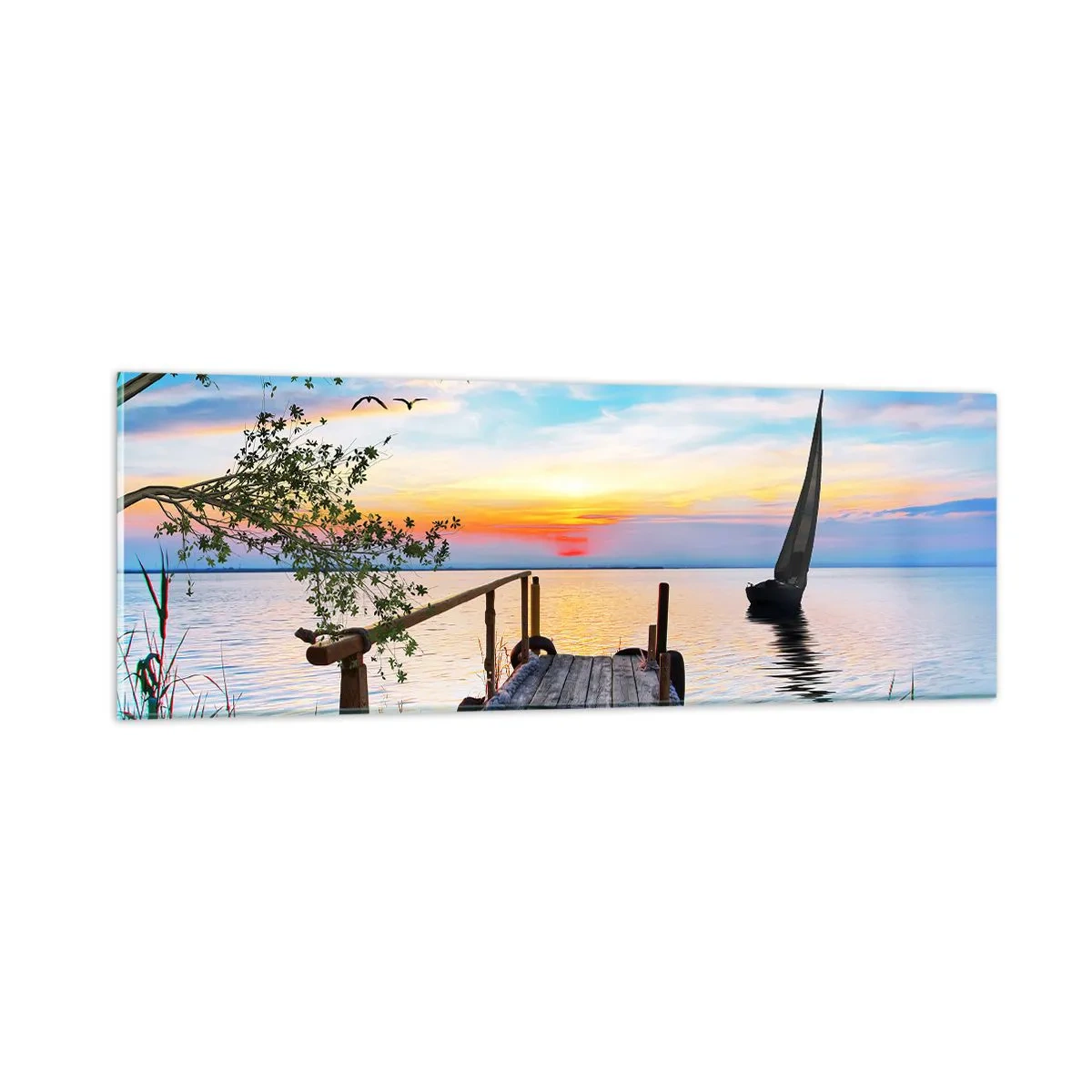 Billede på glas - Godaften - 90x30 cm