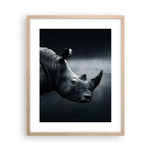 Plakat i ramme af lyst egetræ - Højre profil - 40x50 cm