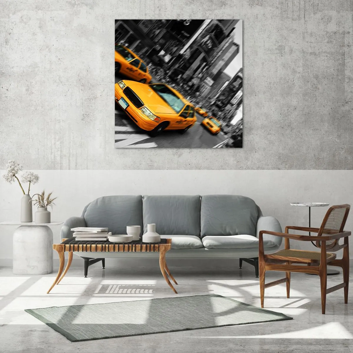 Billede på glas - New York’s soldråber - 40x40 cm