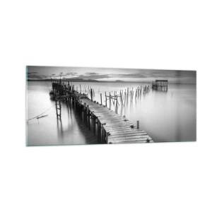 Billede på glas - Stilheden fra en glemt kyst - 100x40 cm