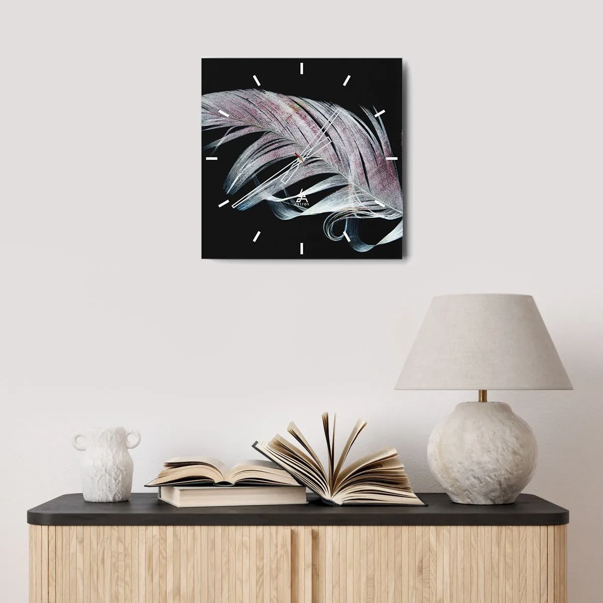 Vægur, Uret - Tænk om berøring - 30x30 cm