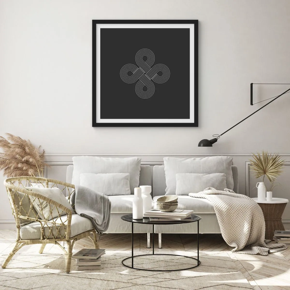 Plakat i sort ramme - I den keltiske ånd - 30x30 cm