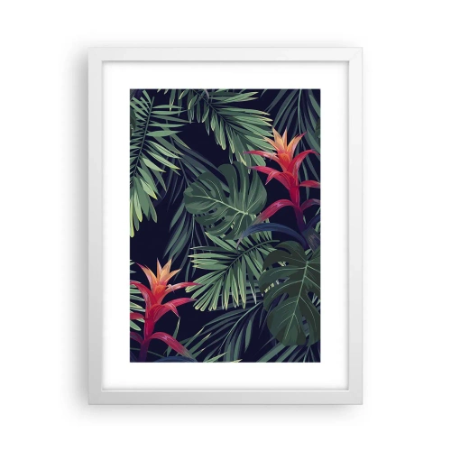 Plakat i hvid ramme - Brænd i grønt - 30x40 cm