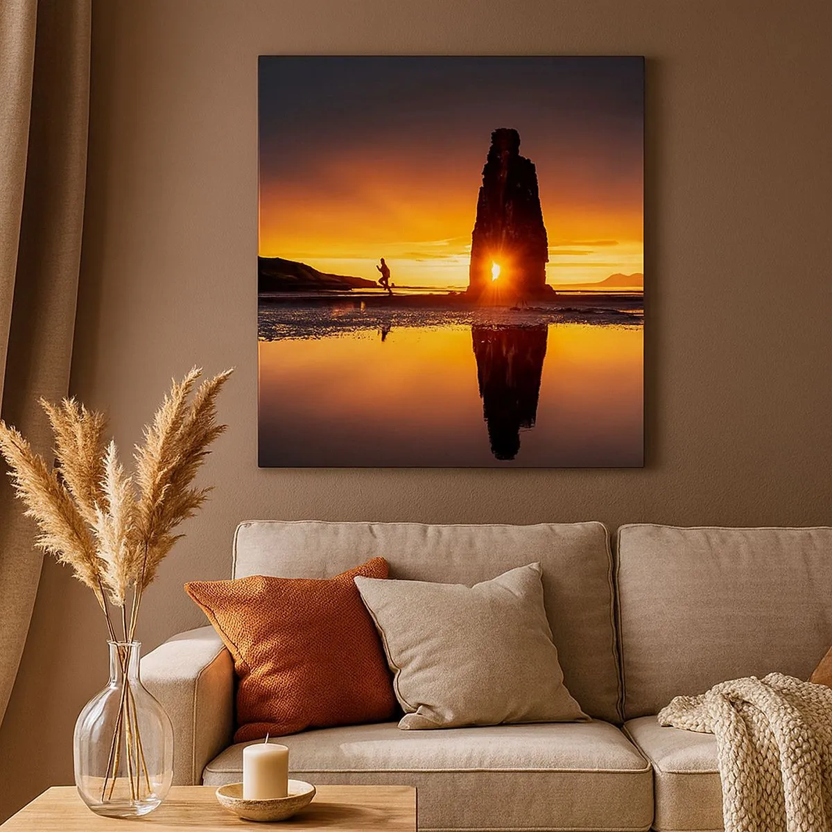 Lærredstryk - Billede på lærred - Kun dig og naturen - 30x30 cm