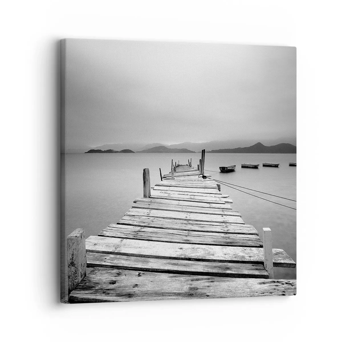 Lærredstryk - Billede på lærred - Ud over bjergene, hinsides havene - 30x30 cm