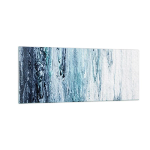 Billede på glas - Blå istapper - 100x40 cm