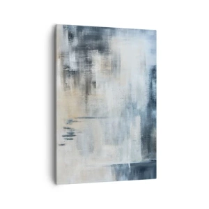 Lærredstryk - Billede på lærred - Bag et slør af blåt - 50x70 cm