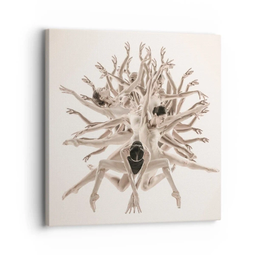 Lærredstryk - Billede på lærred - Blomstrende i dans - 30x30 cm