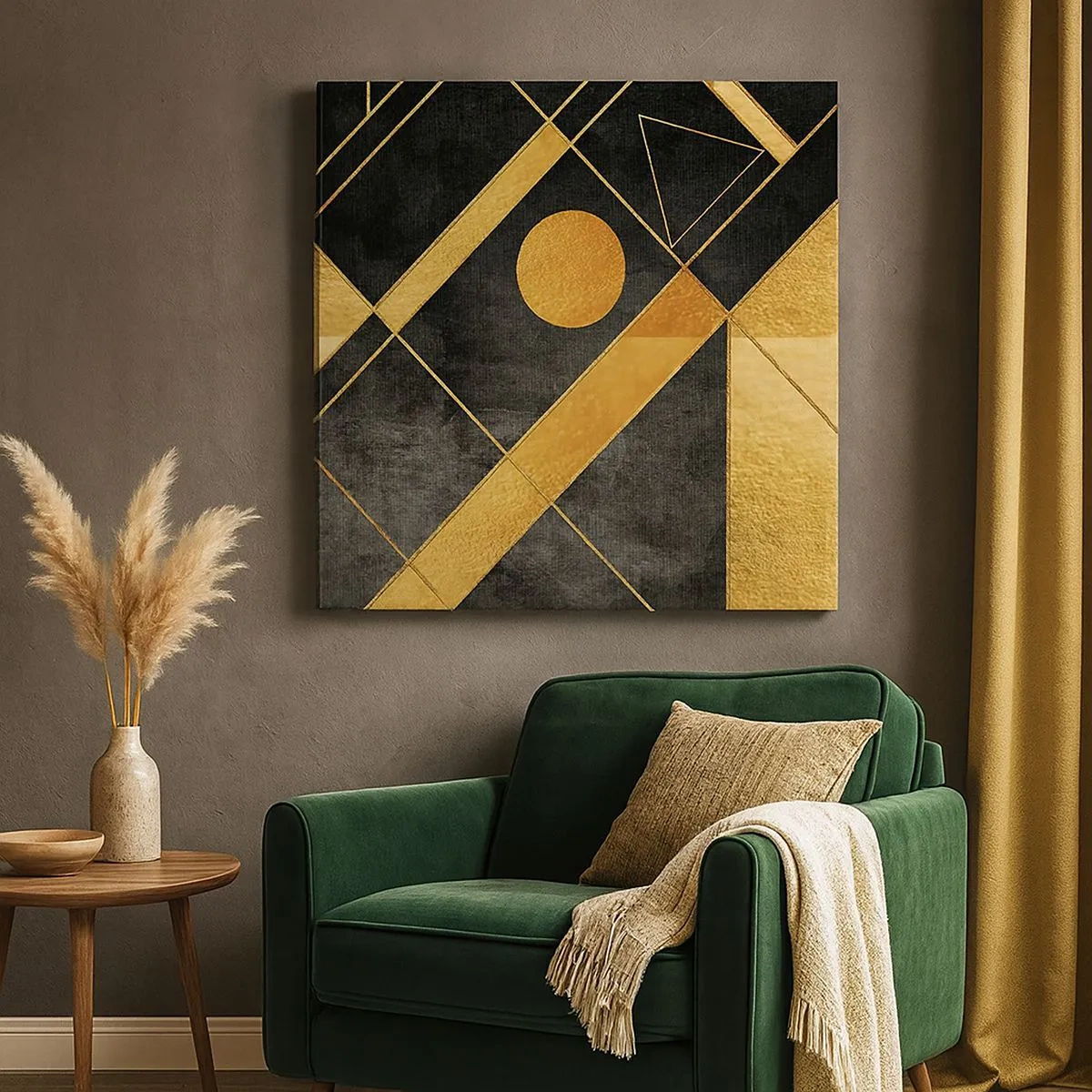 Lærredstryk - Billede på lærred - Ørkenens sol - 30x30 cm