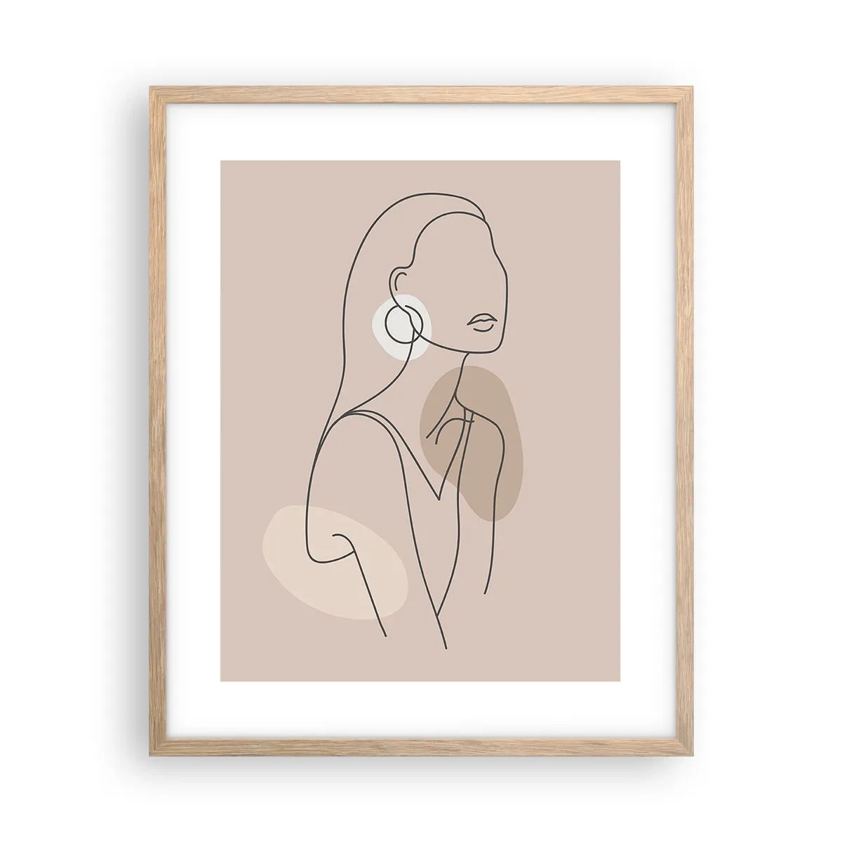 Plakat i ramme af lyst egetræ - Et ikon for pigelivet - 40x50 cm