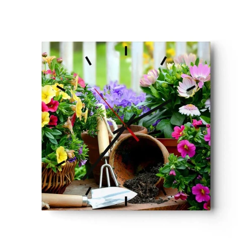 Vægur, Uret - Zosias have - 30x30 cm