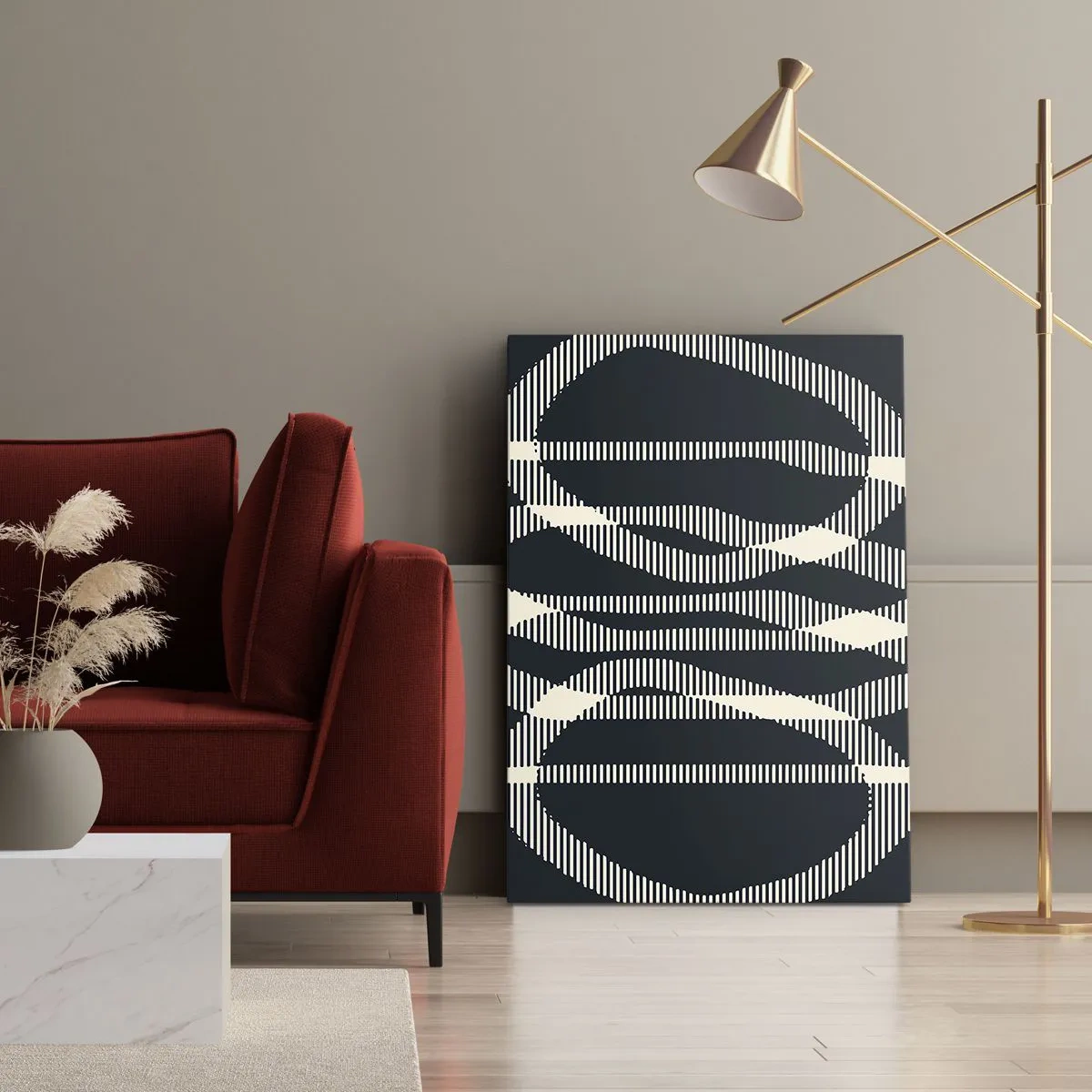 Lærredstryk - Billede på lærred - Forsøg på at bryde igennem mørket - 50x70 cm