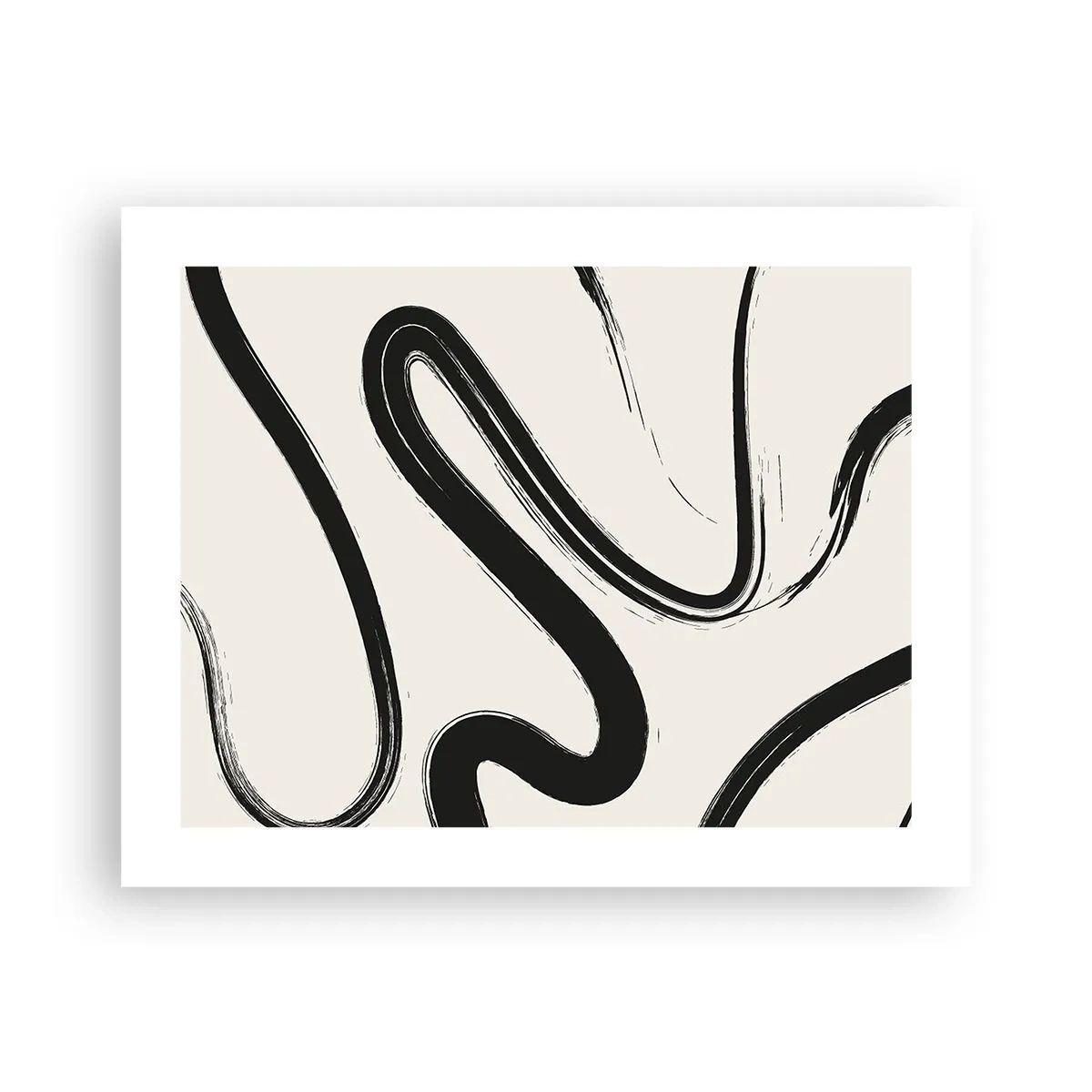 Plakat - Sort og hvid fantasifuldhed - 50x40 cm