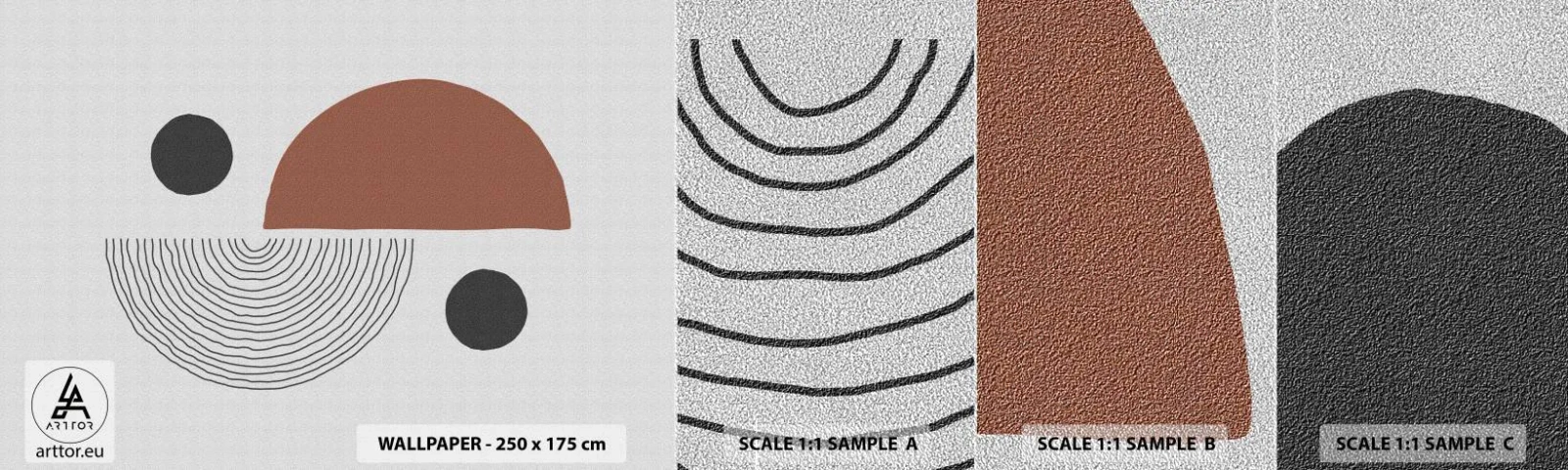 Prøve Fototapet Premium Sand - Perfektion af hjulet - Abstraktion, Stykke, Moderne kunst - 100x30 cm