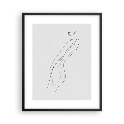 Plakat i sort ramme - Næppe et løfte - 40x50 cm