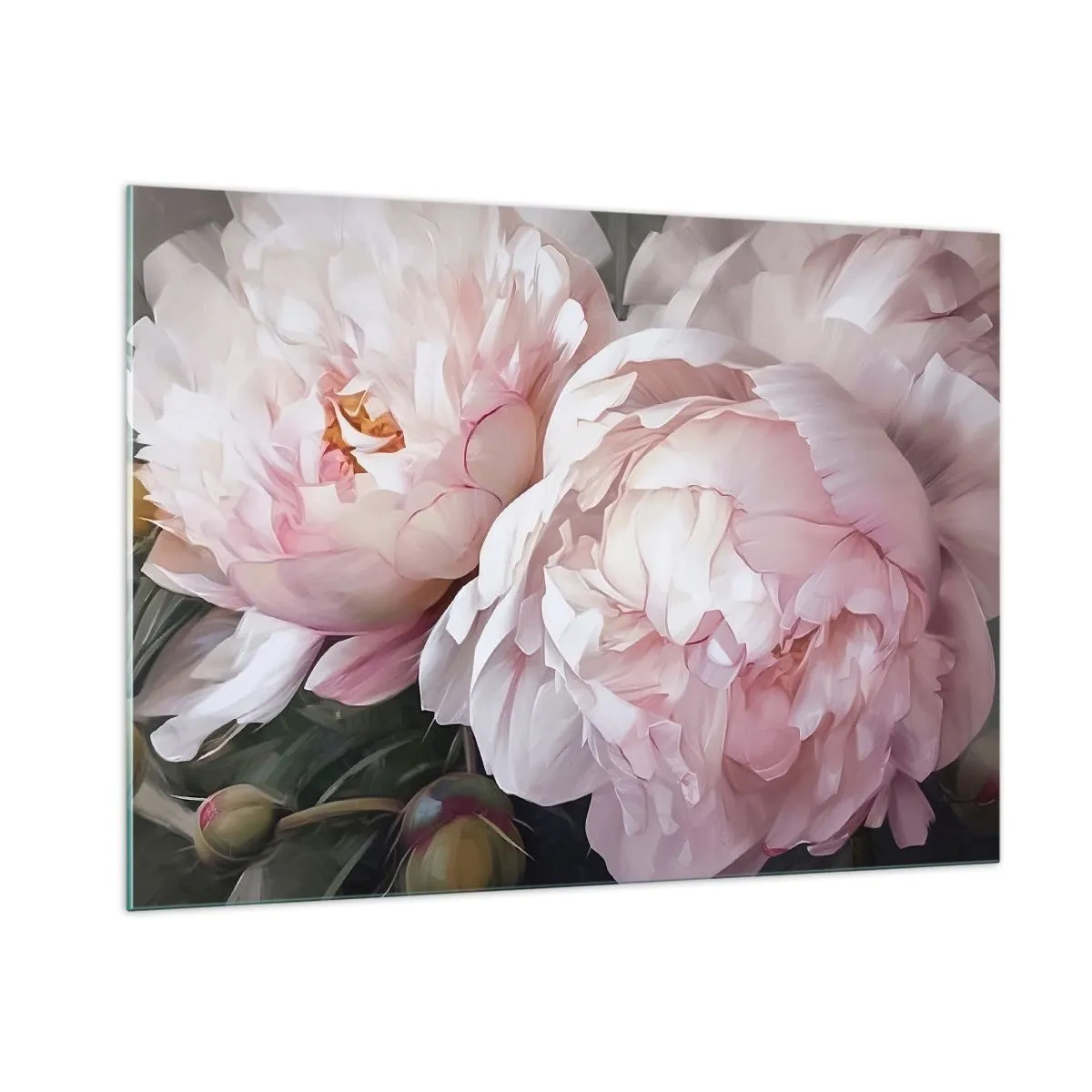 Billede på glas - Fastlåst i blomstring - 100x70 cm