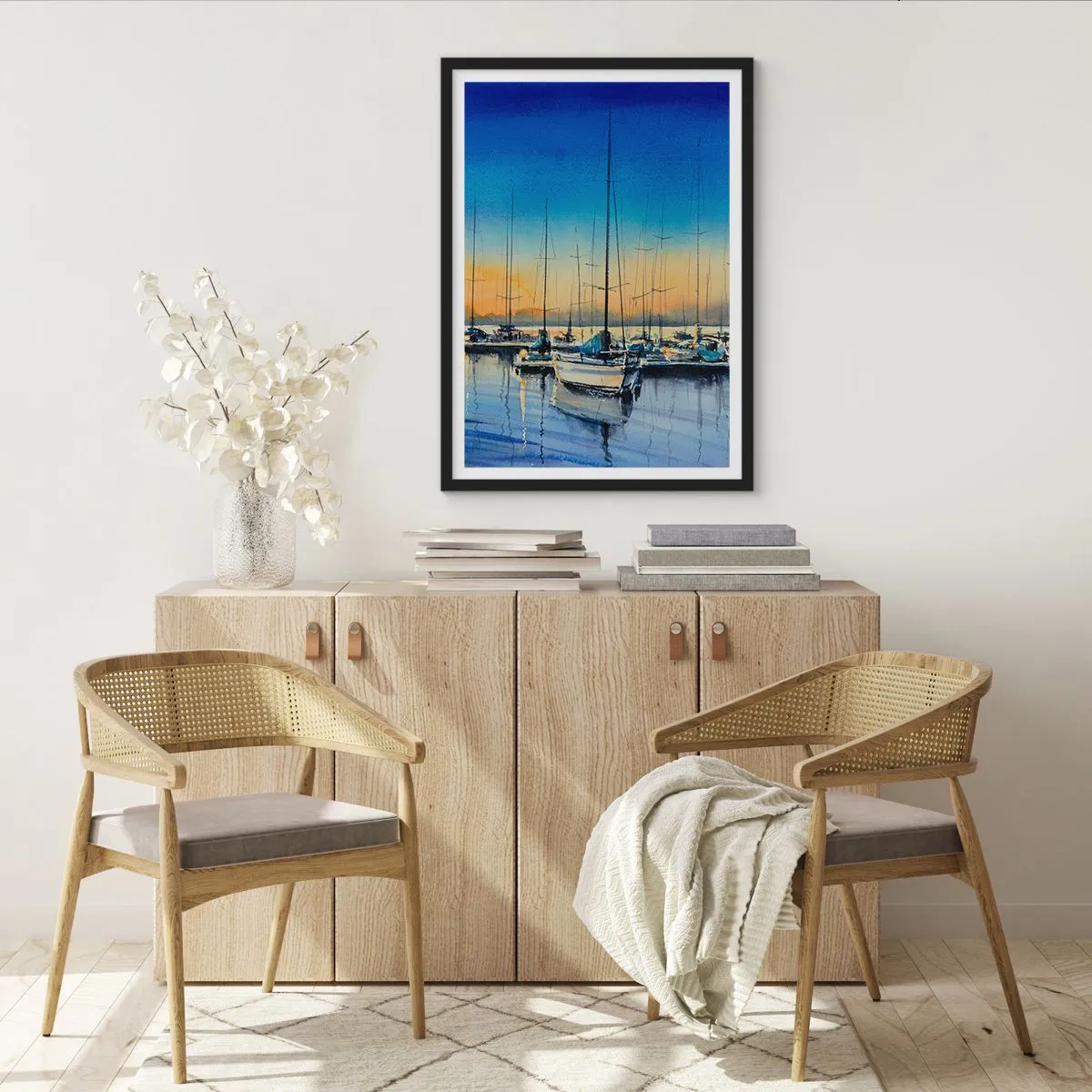 Plakat i sort ramme - Slutningen på en god dag - 40x50 cm