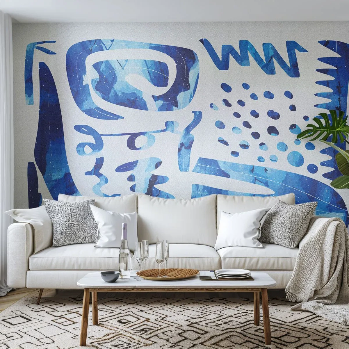 Fototapet Selvklæbende Deluxe Sticker - Tilbage til rødderne - Boho, Abstraktion, Minimalistisk - 400x280 cm