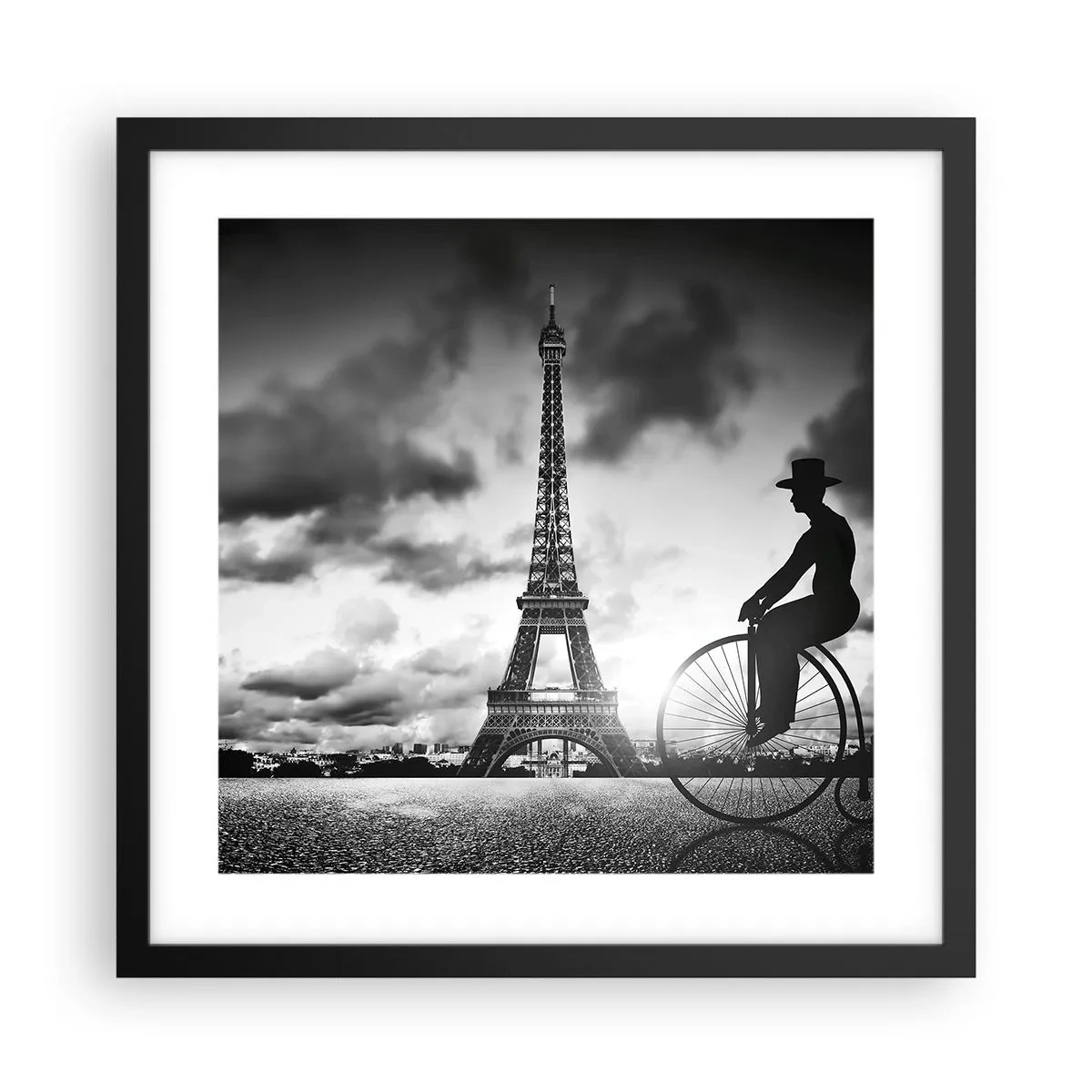 Plakat i sort ramme - Længsel efter Belle Epoque - 40x40 cm