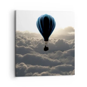 Lærredstryk - Billede på lærred - Vandringsmand over skyerne - 70x70 cm