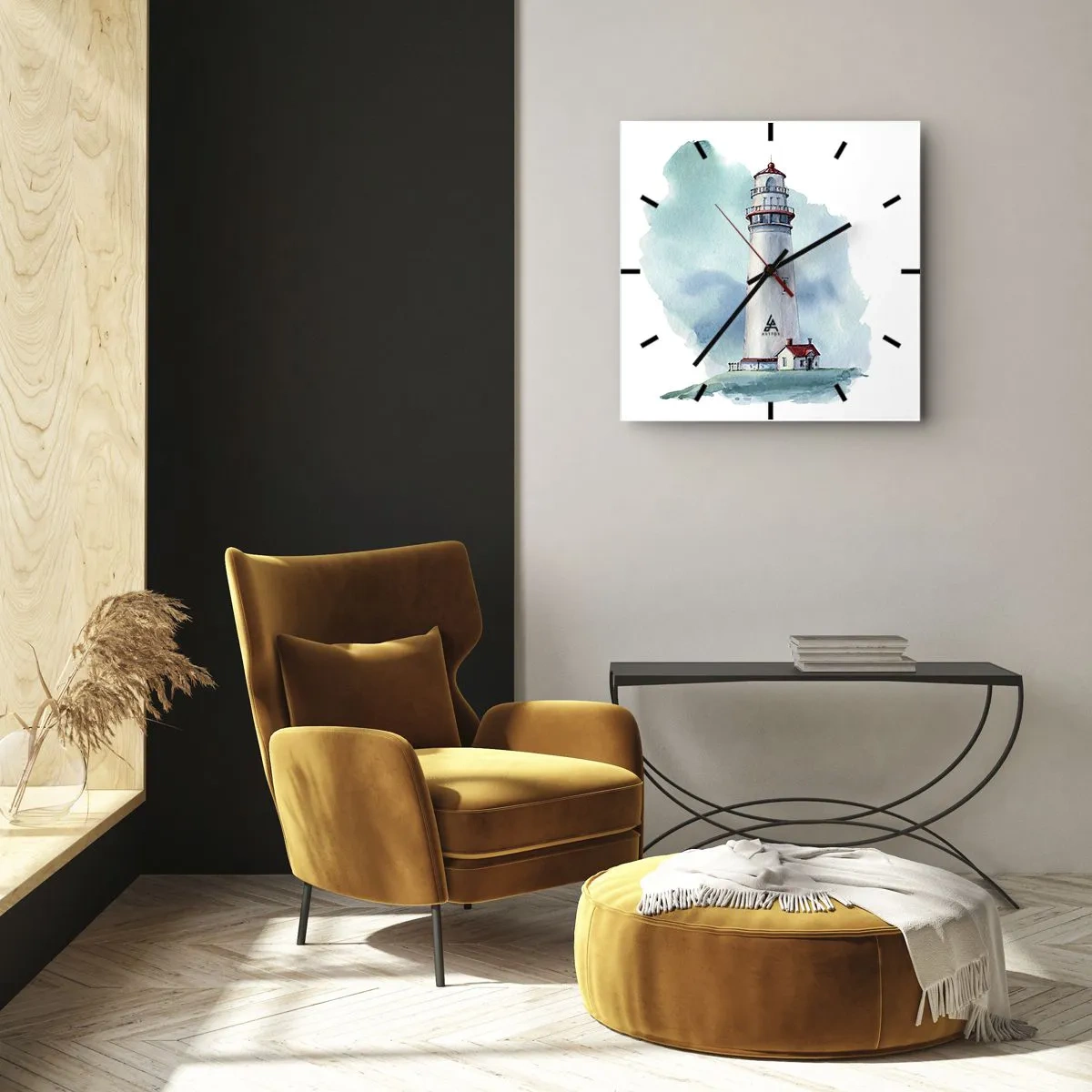 Vægur, Uret - Det blås blide søster - 40x40 cm