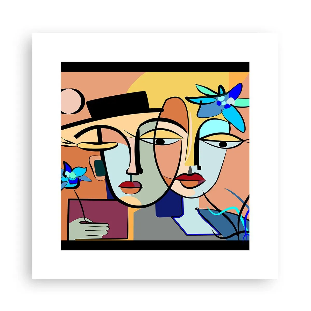 Plakat - Picassos randez vous - 30x30 cm