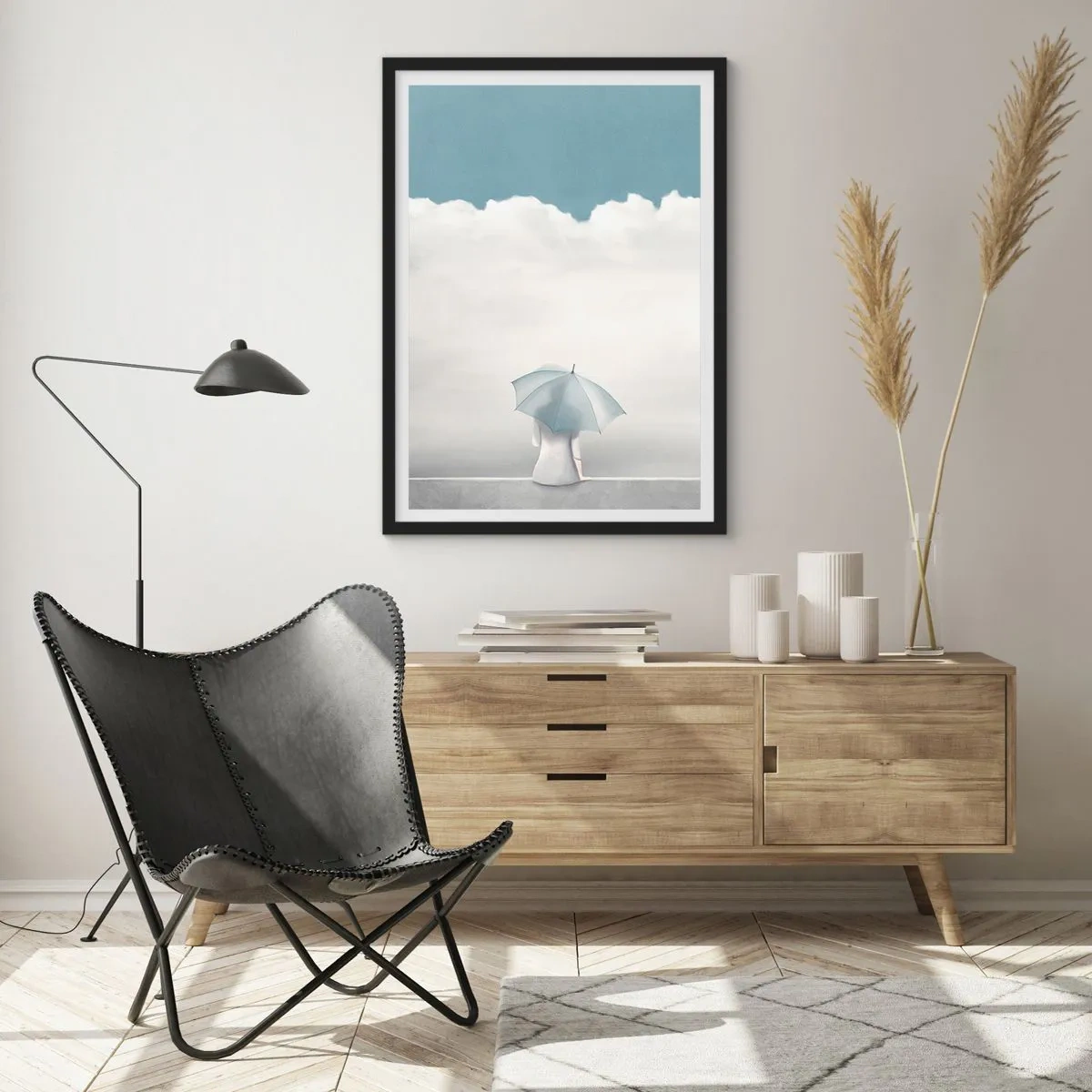 Plakat i sort ramme - På kanten af virkelighed og drømme - 40x50 cm