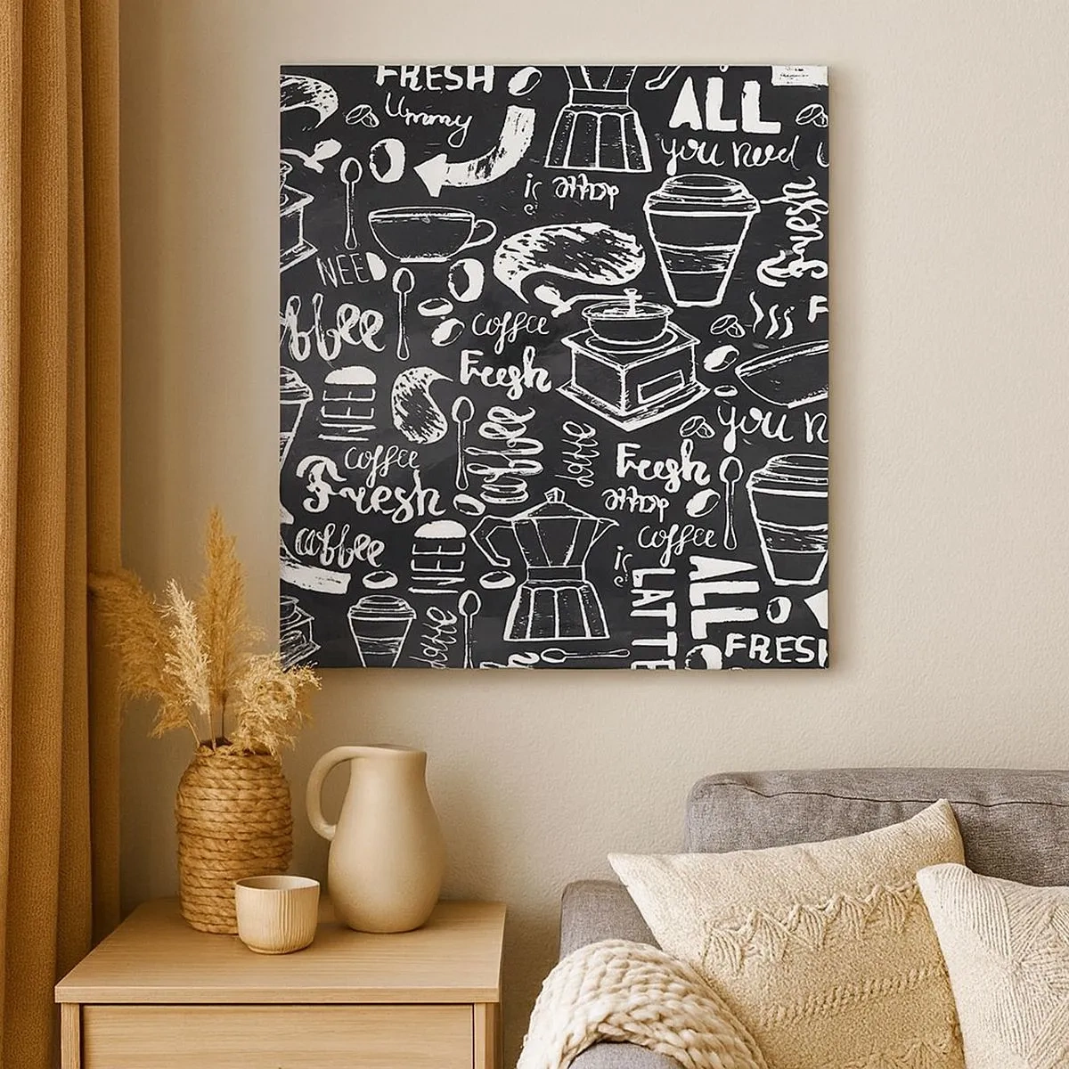 Lærredstryk - Billede på lærred - All you need is… - 30x30 cm