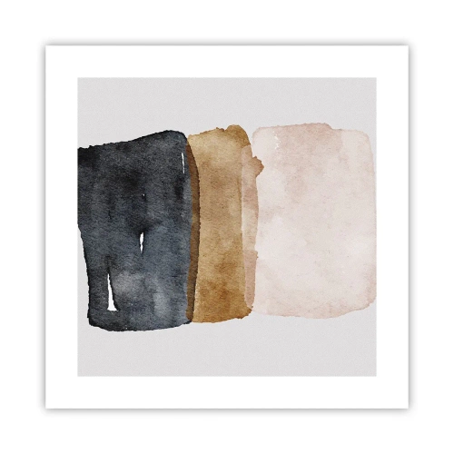 Plakat - Sammensætning af jordfarver - 40x40 cm