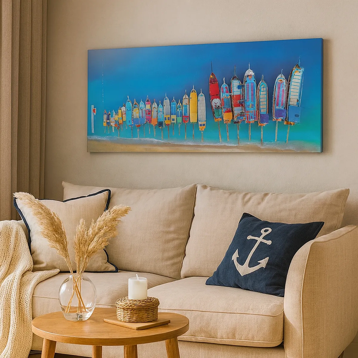 Lærredstryk - Billede på lærred - Fra et fugleperspektiv - 30x30 cm