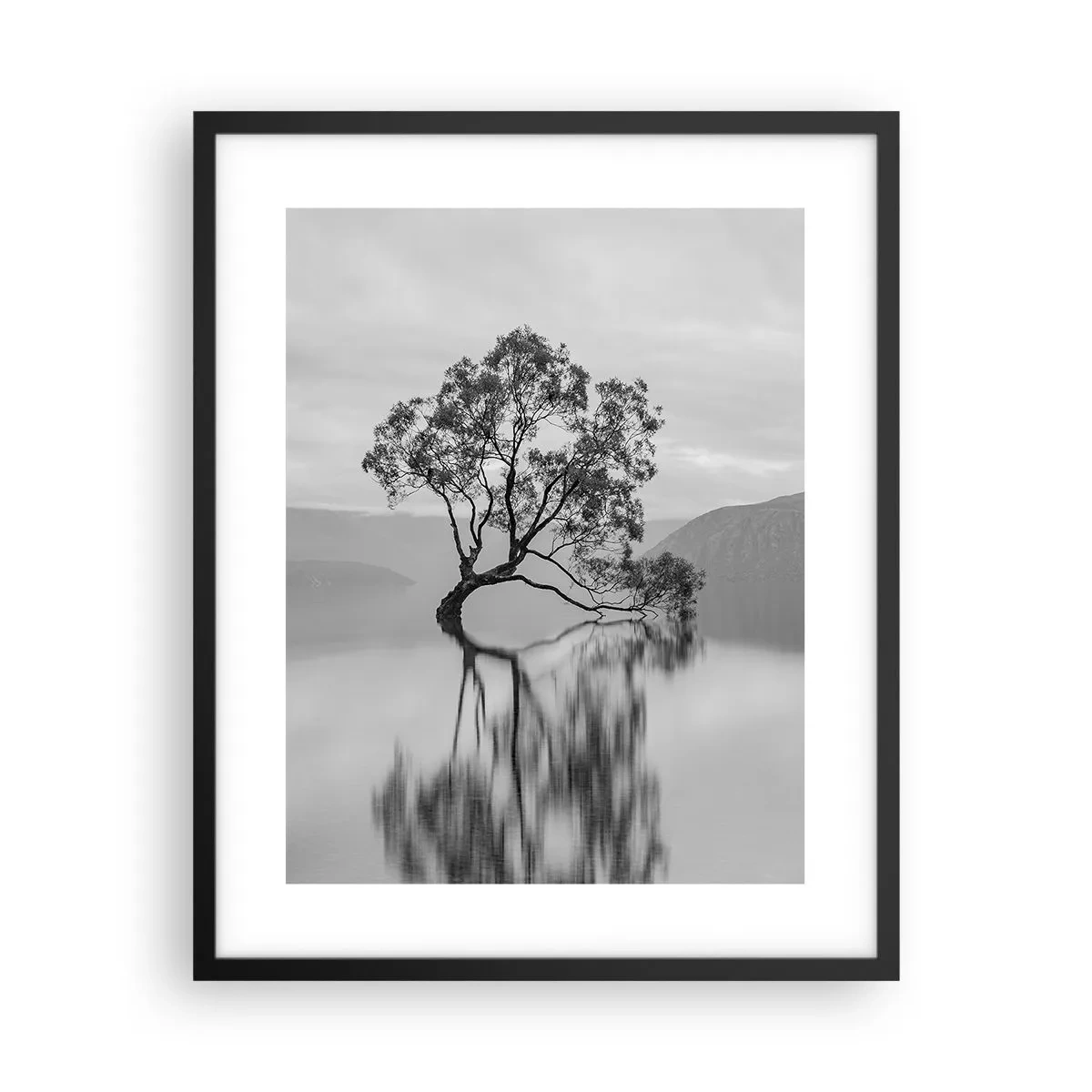 Plakat i sort ramme - Der findes et land - 40x50 cm