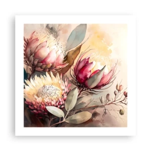 Plakat - I profil og en face - 50x50 cm