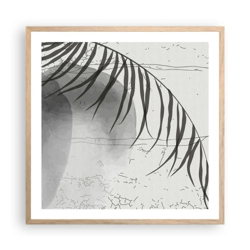 Plakat i ramme af lyst egetræ - Den subtile eksotisme i naturen - 60x60 cm