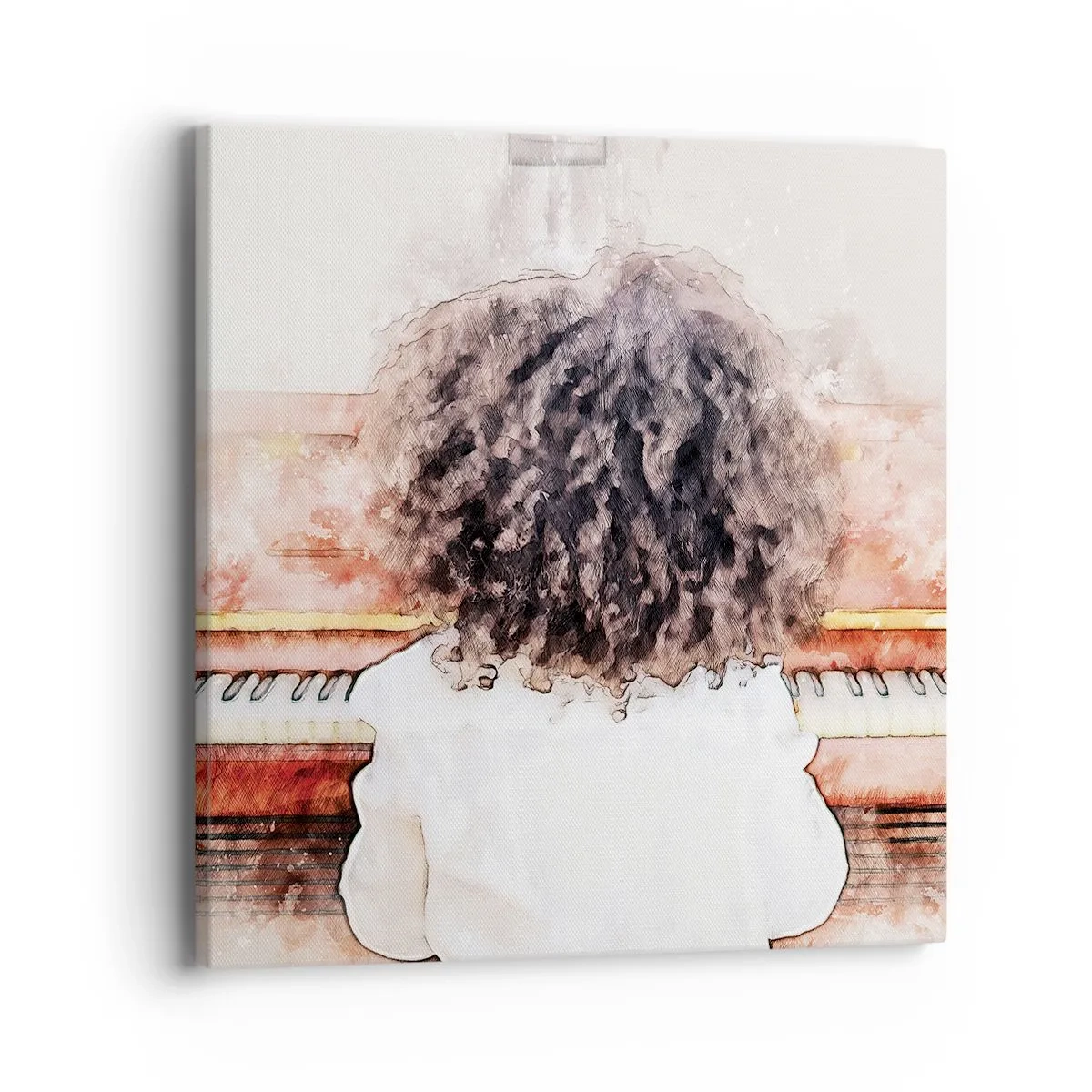 Lærredstryk - Billede på lærred - i et ny verden - 40x40 cm