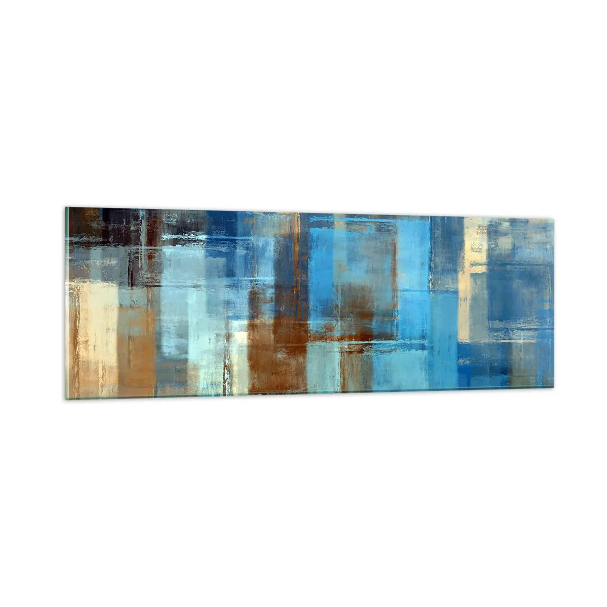 Billede på glas - Gennem det blå slør - 90x30 cm