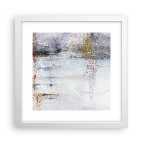 Plakat i hvid ramme - Bag lufttæppet - 30x30 cm