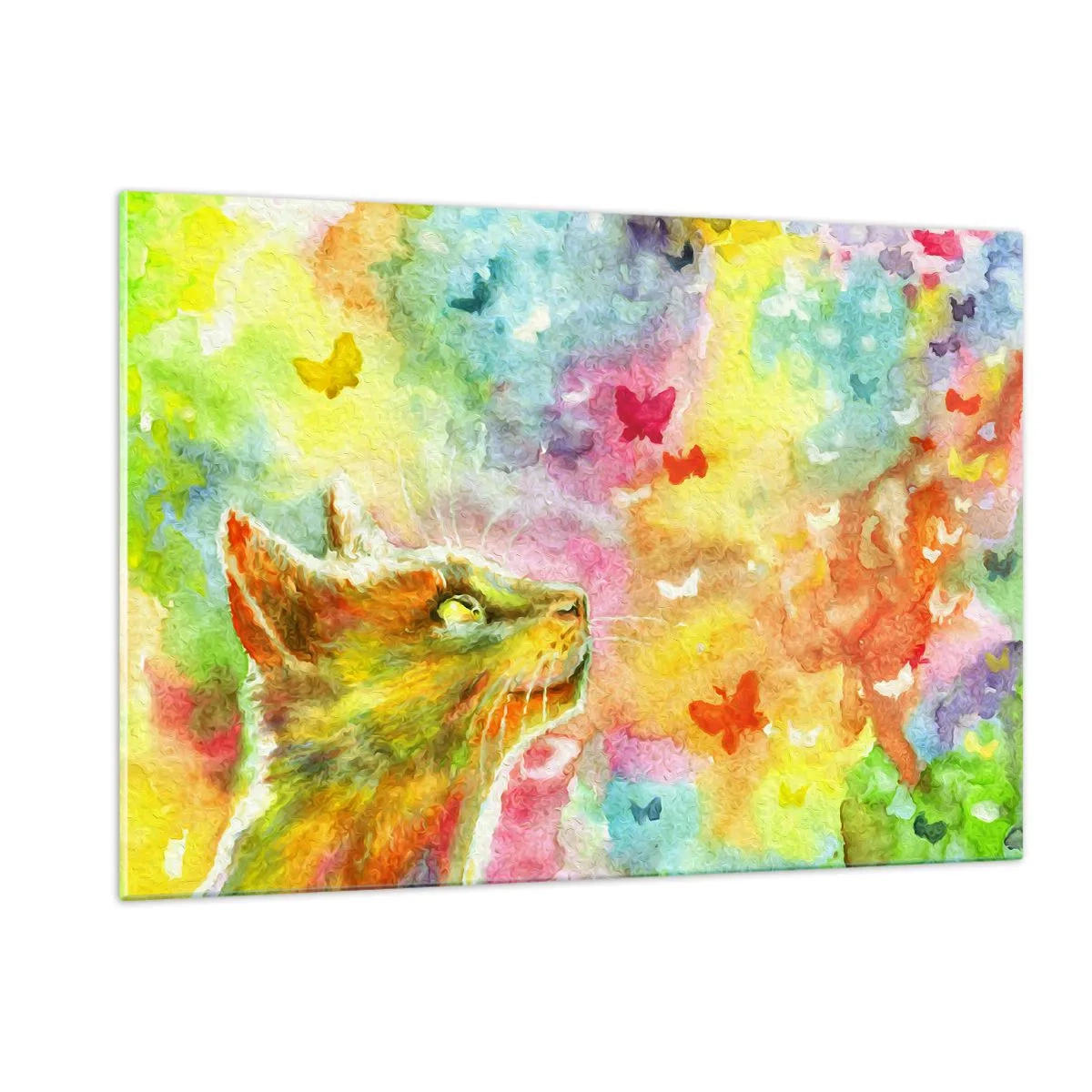 Billede på glas - Kattens høje himmel - 120x80 cm