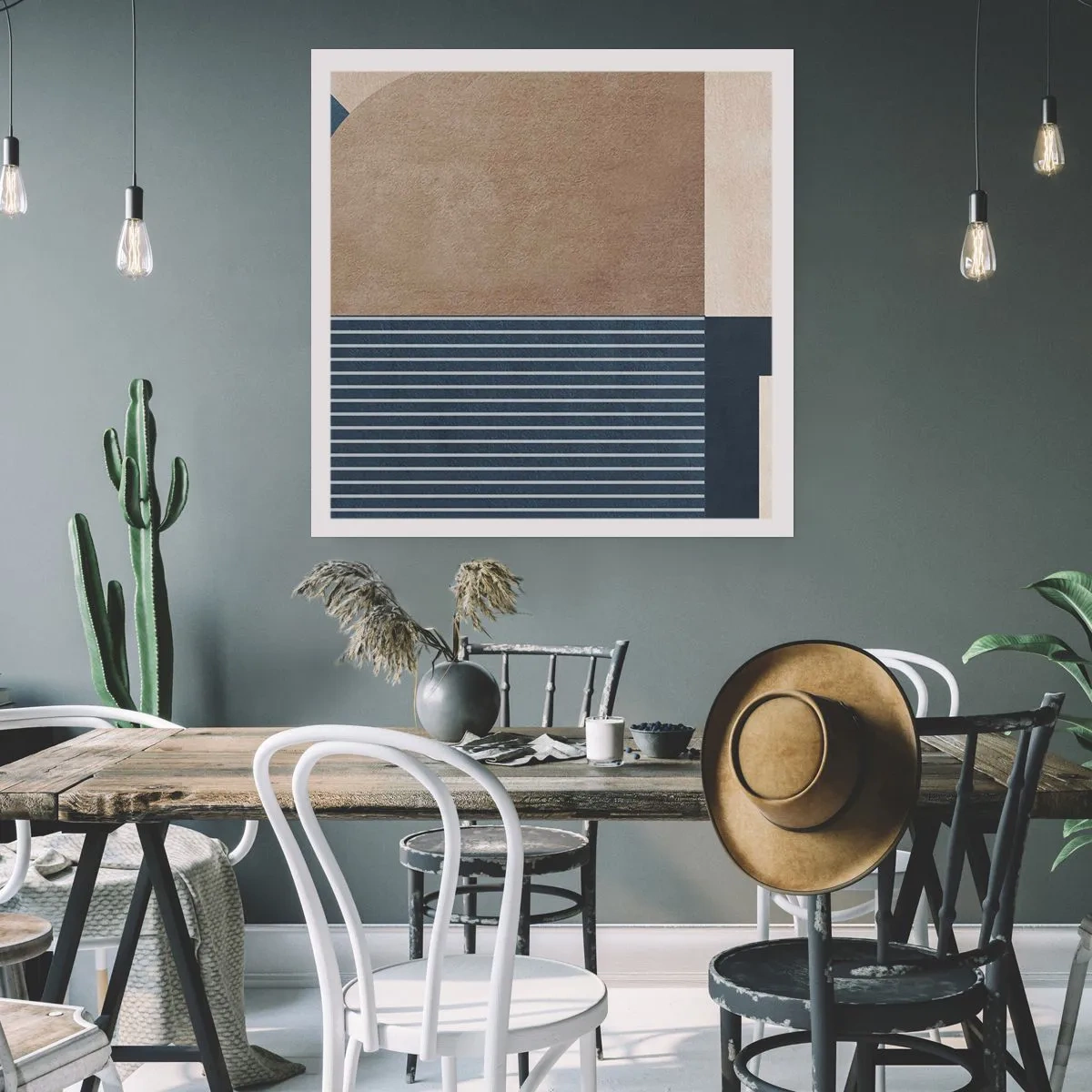 Plakat - En komposition af enkelhed og rundhed - 30x30 cm