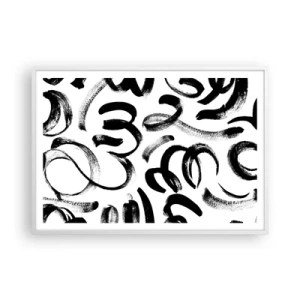 Plakat i hvid ramme - I sort og hvidt - 100x70 cm