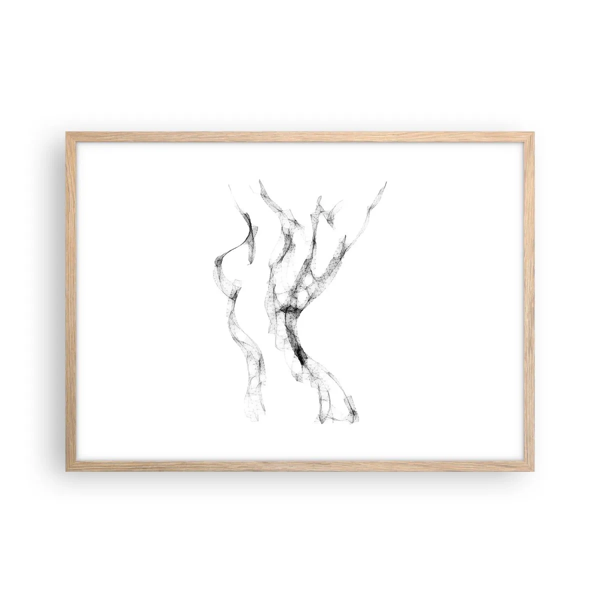 Plakat i ramme af lyst egetræ - Smuk og stærk - 70x50 cm