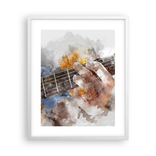 Plakat i hvid ramme - Poesi mellem strengene - 40x50 cm