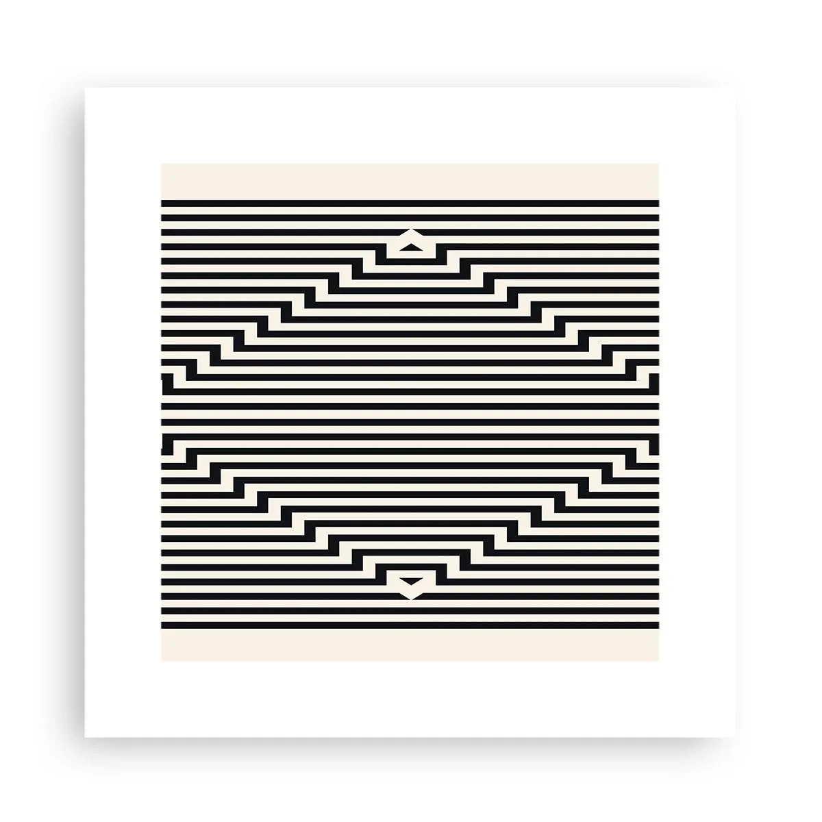 Plakat - Geometrisk illusion - 30x30 cm